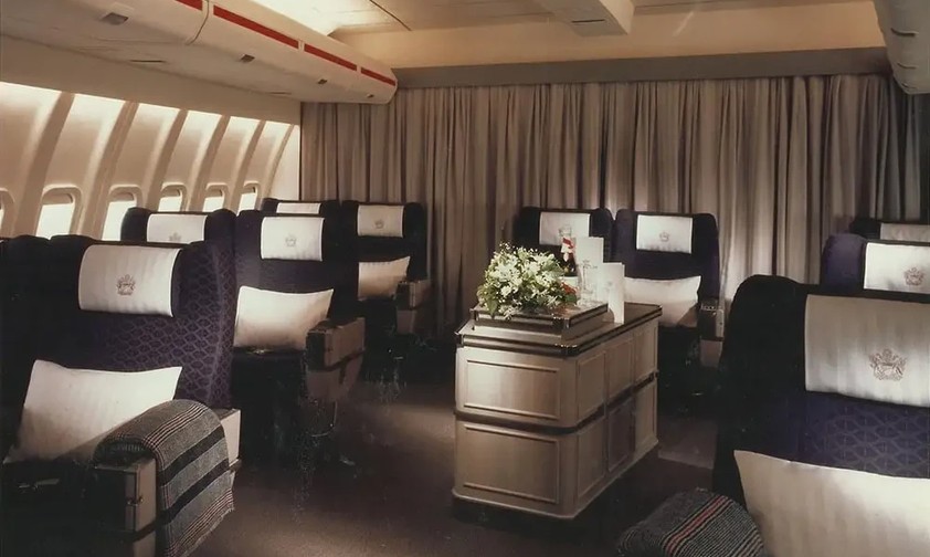 British Airways First-Class-Kabine in den 1980er Jahren: Die Männerdomäne wurde aufgebrochen.
