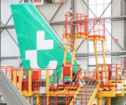 Heckflosse mit neuer Transavia-Bemalung: Ab Ende 2025 am Himmel zu sehen.