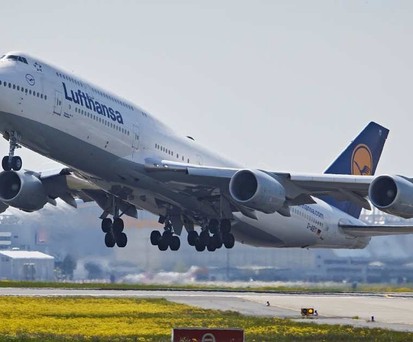 Eine Boeing 747-8 von Lufthansa: Flug LH511 dauerte deutlich länger als sonst.