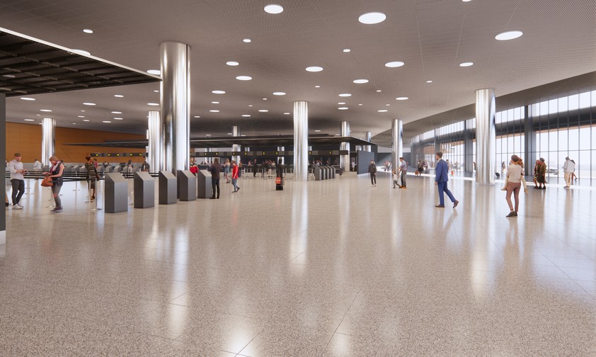 So soll es künftig in São Paulo-Congonhas in der Check-in-Halle aussehen.