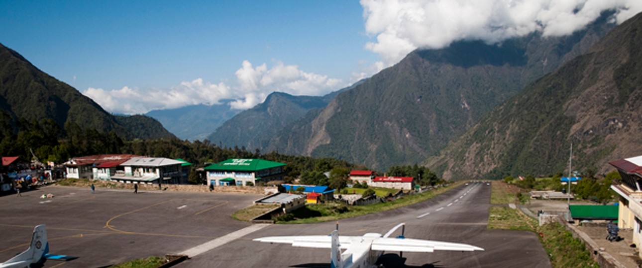 Flughafen Lukla in der Himalaya-Region: Heikle Anflüge, schwieriges Wetter.