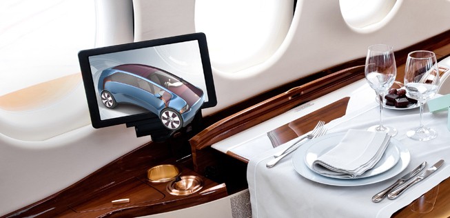 Glasses-Free 3D IFE von United Screens, nominiert in der Kategorie In-Flight Entertainment &amp; Connectivity: Der erste 3D-Fernseher im Flieger soll ohne 3D-Brille funktionieren.