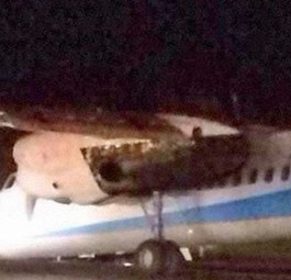 Die verunfallte MA60 von Joyair: Zuerst ging alles gut.