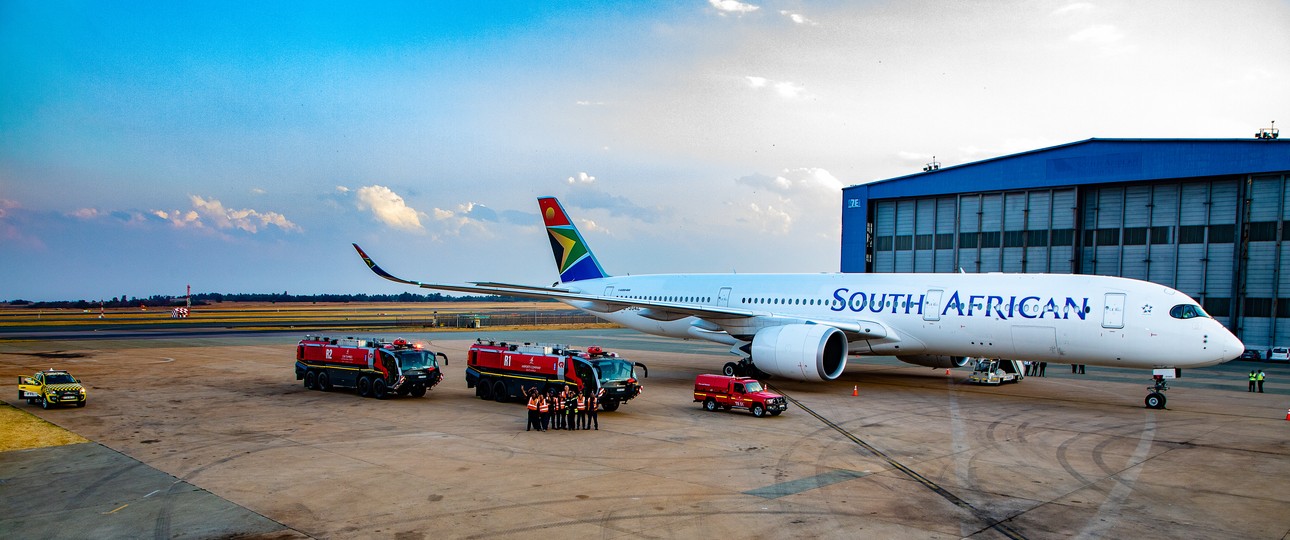 Airbus A350 von South African Airways: Effizienter werden und Sparen ist angesagt.