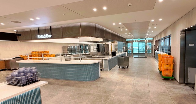 Die Kantine von Korean Air: Das Tollste kommt asm Ende des Flurs.