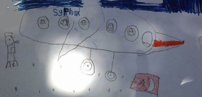 Kinderzeichnung von Syphax Airlines: Der Enthusiasmus war größer als der finanzielle Atem.