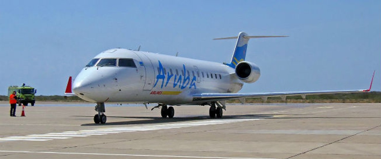 CRJ200 von Aruba Airlines: Fliegt auf der Rekordstrecke.