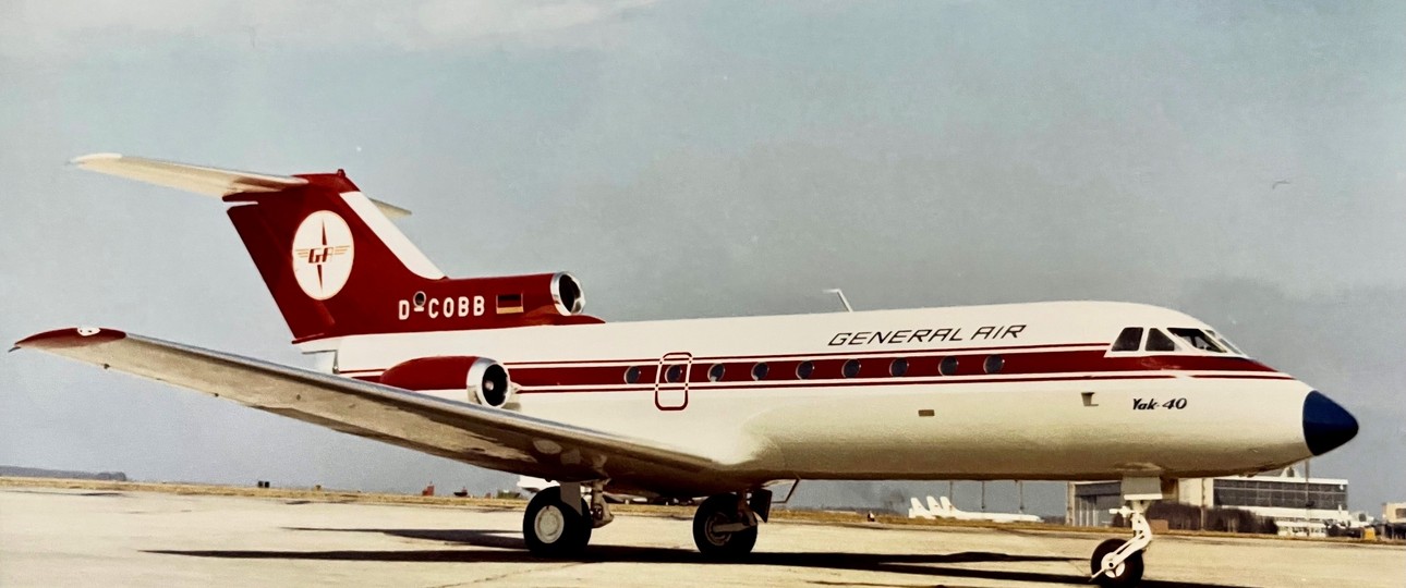 Yakovlev Yak-40 von General Air: Sowjetischer Düsenflieger unterwegs in der Bundesrepublik.