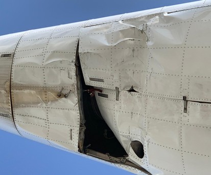 Airbus A340 of Edelweiss needs a new tail
