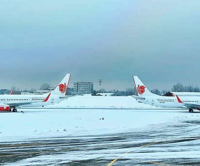 Boeing 737-900 in Lion-Air-Lackierung in Moskau: gehen an S7 Airlines.