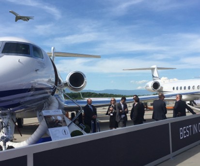 Die Ebace in Genf ist das wichtigste europäische Branchentreffen der Geschäftsfliegerei.