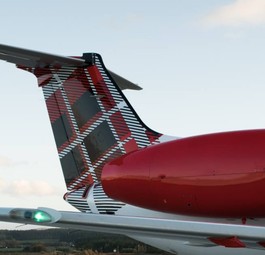 Embraer E135 von Loganair: Nach Düsseldorf kommt die Fluglinie mit dem leicht größeren Modell E145.