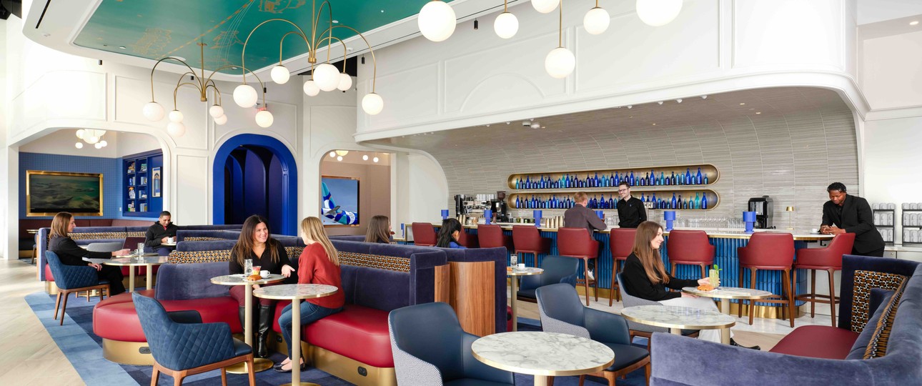 Ein Blick in die erste Lounge von Jetblue: Das Design soll an das New York der 1930er-Jahre erinnern.