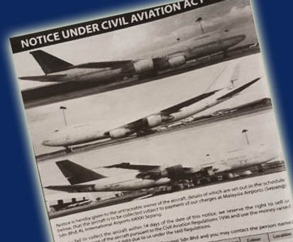 Am 7. Dezember schrieb der Flughafenbetreiber die drei Boeing 747 aus, um den Eigentümer zu finden.