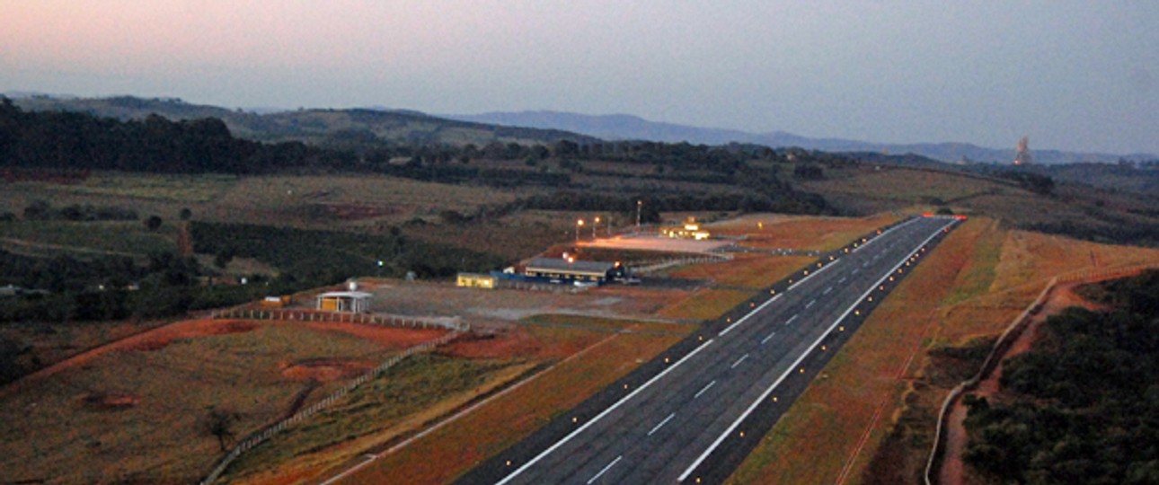 Der Aeroporto de Lavras im Bundesstaat Minas Gerais: Brasilien will eine breitere Abdeckung.