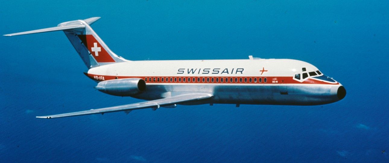 Die HB-IFA in den 1960er-Jahren: Eine DC-9-15.