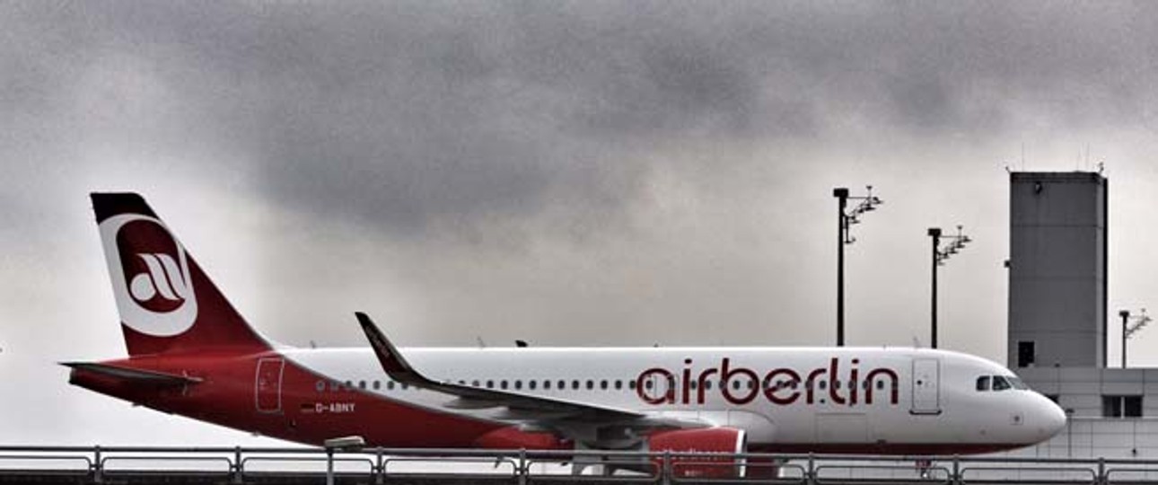 Airbus A320 von Air Berlin: heute stehen viele Maschinen still.