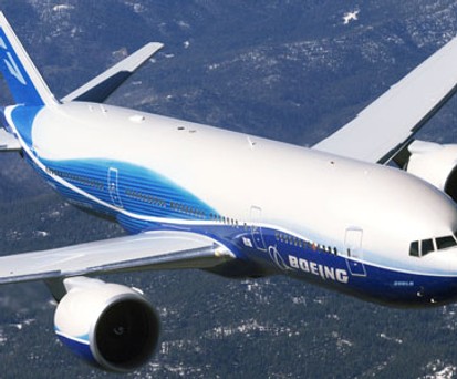 B777 von Boeing: Die Flügel sollen breiter werden.