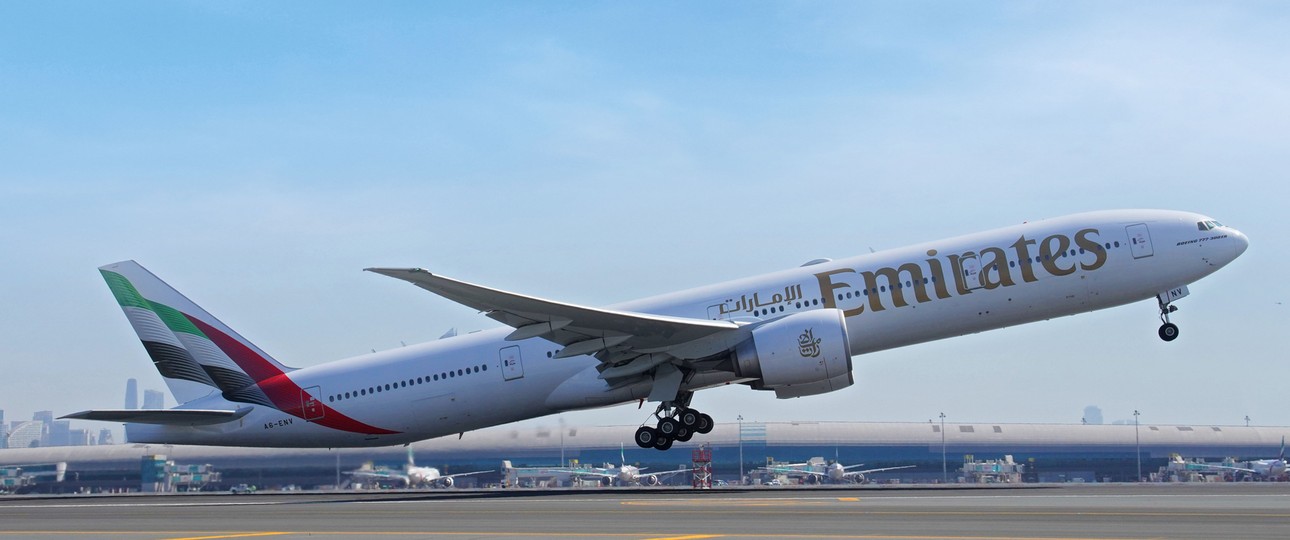 Being 777 von Emirates: Damit reisen die deutschen Weltmeister.