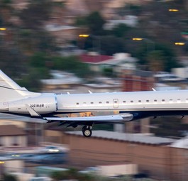 Bombardier Global Express landet in Las Vegas: Businessjet-Anbieter melden einen Nachfrageboom.