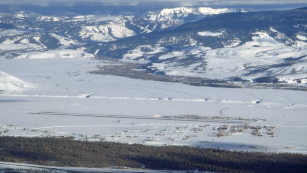 Flughafen in Jackson Hole: Eine sanfte Landung ist bei diesen Bedingungen sowieso unwahrscheinlich.