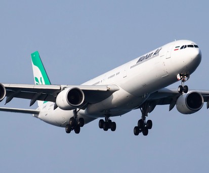 Airbus A3340-600 von Mahan Air: Der Iran umgeht aktuell Sanktionen über Malawi.