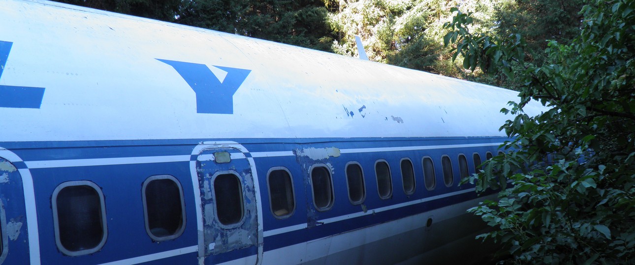 Bruce Campbell hat sich eine geschichtsträchtige Boeing 727 ausgesucht.