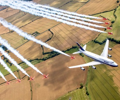 Die Flugschau des Jumbos.