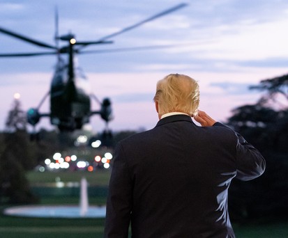 Präsident Donald Trump, Hubschrauber: Helikopter sollen in Washington DC künftig eine neue Route nehmen.