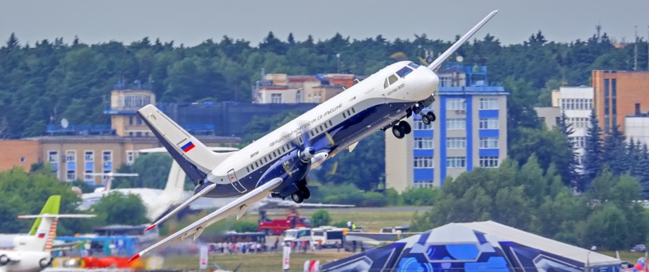 Ilyushin Il-114-300 bei der Luftfahrtschau Mask: Betriebsstart für 2023 geplant.