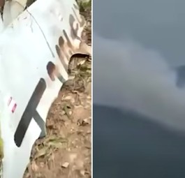 Amateurvideo eines Trümmerteils: Könnte von der Boeing 737 stammen.