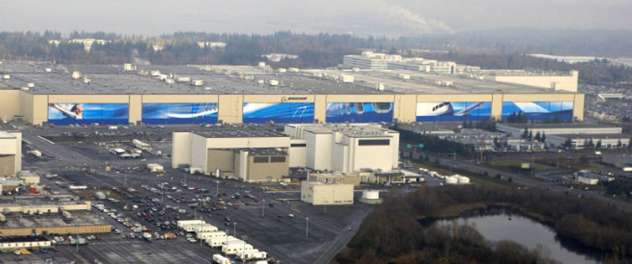 Boeing-Produktion in Everett: Den Virus hat man schnell unter Kontrolle bekommen.
