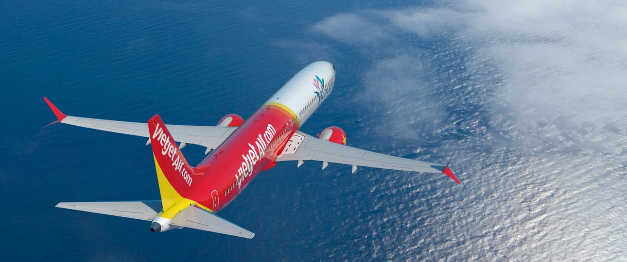 737 Max in den Farben von Vietjet. Die Billigairline setzt voll auf das Boeing.Modell.