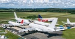 Parkplatz von Tarmac Aerosave: Zwei A380 werden auseinander geschraubt.