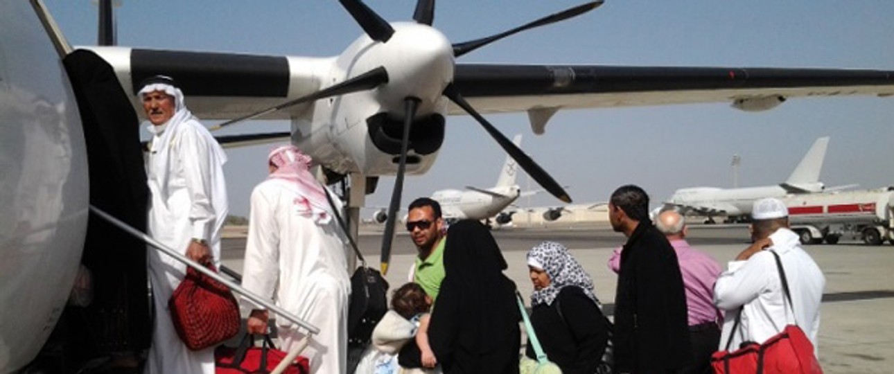 Fokker 50 von Palestinian Airlines: Die Fluglinie ist in einer schwierigen Lage.