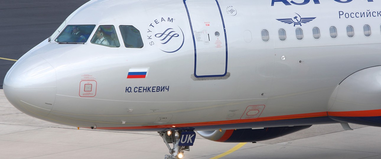 Airbus A319 von Aeroflot: Russland sagt, der Sita-Ausschluss bringe keine nennenswerten Probleme.