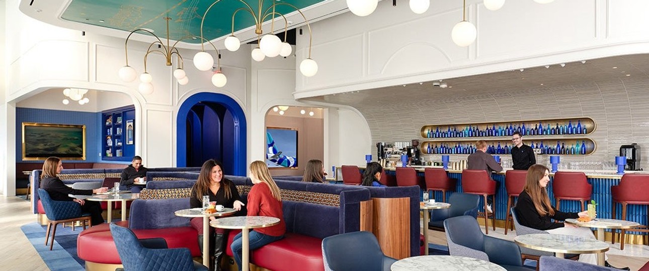 Ein Blick in die erste Lounge von Jetblue: Das Design soll an das New York der 1930er-Jahre erinnern.