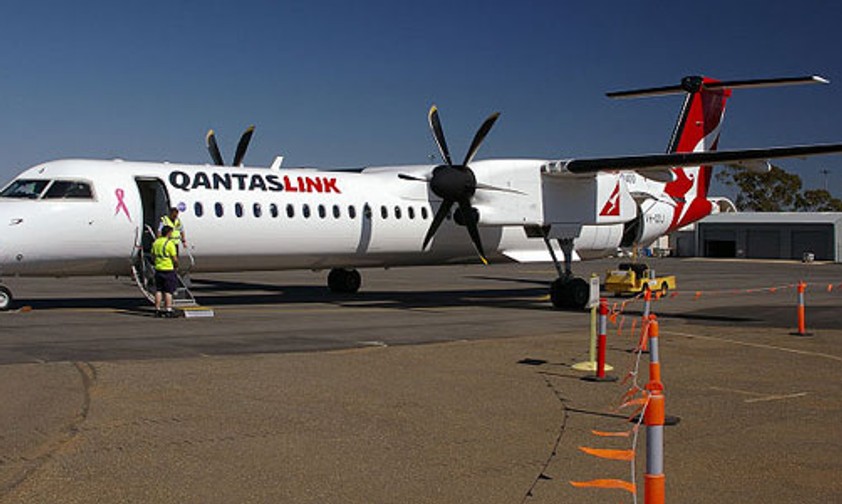 Dash 8 von QantasLink: Klimaanlage kaputt.