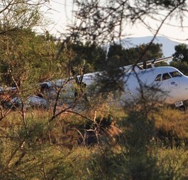 The ATR 42 of Greek airline Sky Express rolled off the runway...