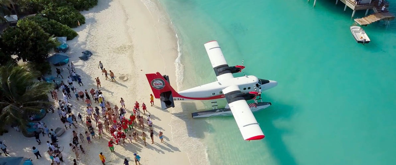 De Havilland DHC-6 Sea Otter auf den Malediven: Isla Air Express plant einen Wasserflugzeug-Betrieb zwischen Mallorca, Ibiza und Menorca.