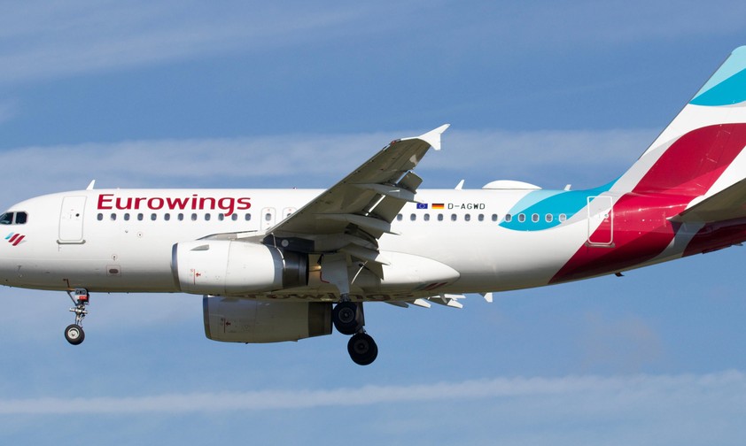 Airbus A319 von Eurowings mit dem Kennzeichen D-AGWD: Heikle Situation in Barcelona.