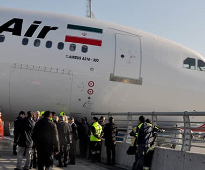 Der Airbus A310 von Mahan Air war aus Teheran gekommen. Beim Rollen konte er nicht bremsen.