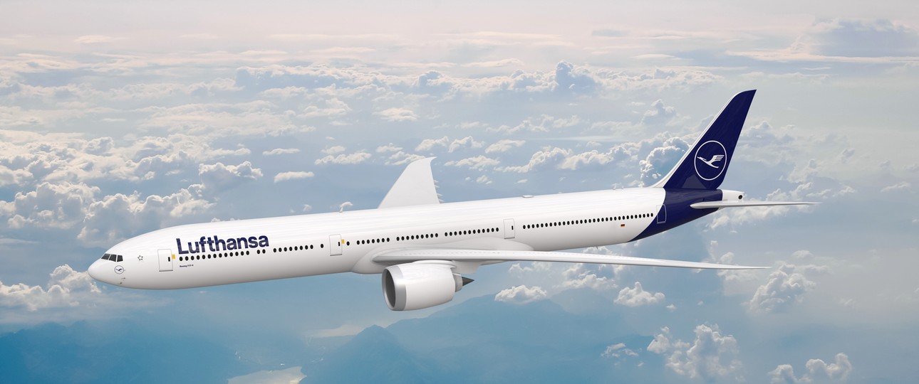 Boeing 777-9 von Lufthansa (Rendering): Die große Version der Passagiervariante der 777X.
