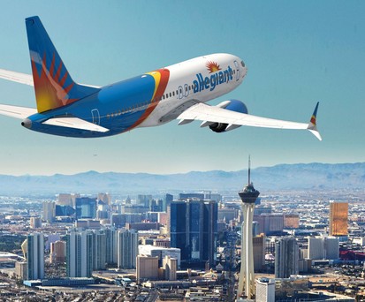 Boeing 737 Max von Allegiant Air über Las Vegas: So soll sie aussehen.