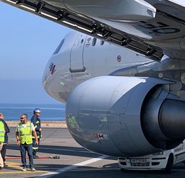 Das Auto wurde bei der Kollision am Flughafen Heraklion...