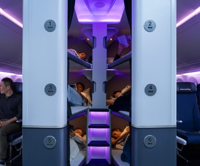 Sky Nest von Air New Zealand: Etagenbetten für alle. 