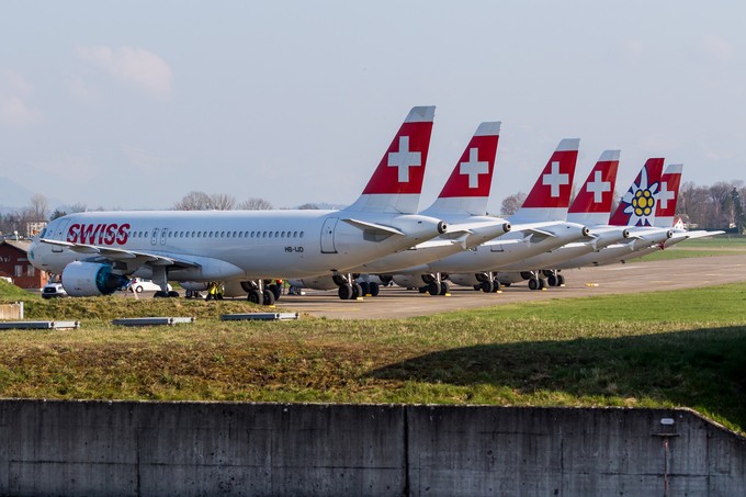 Swiss-Flieger in Dübendorf.