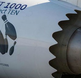 Trent 1000 TEN am Testflugzeug: Die neueste Version des Rolls-Royce-Triebwerks.