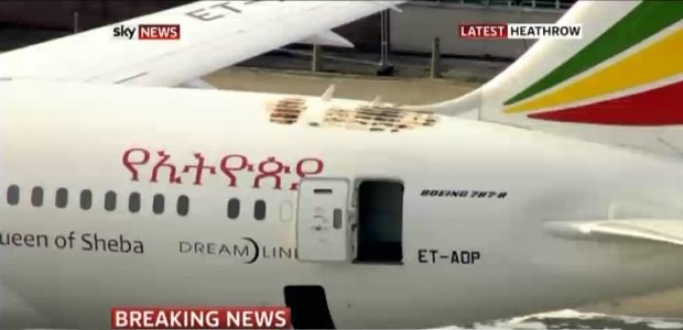 Dreamliner von Ethiopian: Massiver Schaden.