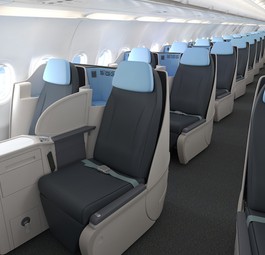 Die Kabine der A321 Neo von La Compagnie: 76 Sitze in ...